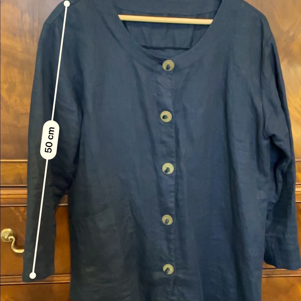 Womens 100% Linen tunic top